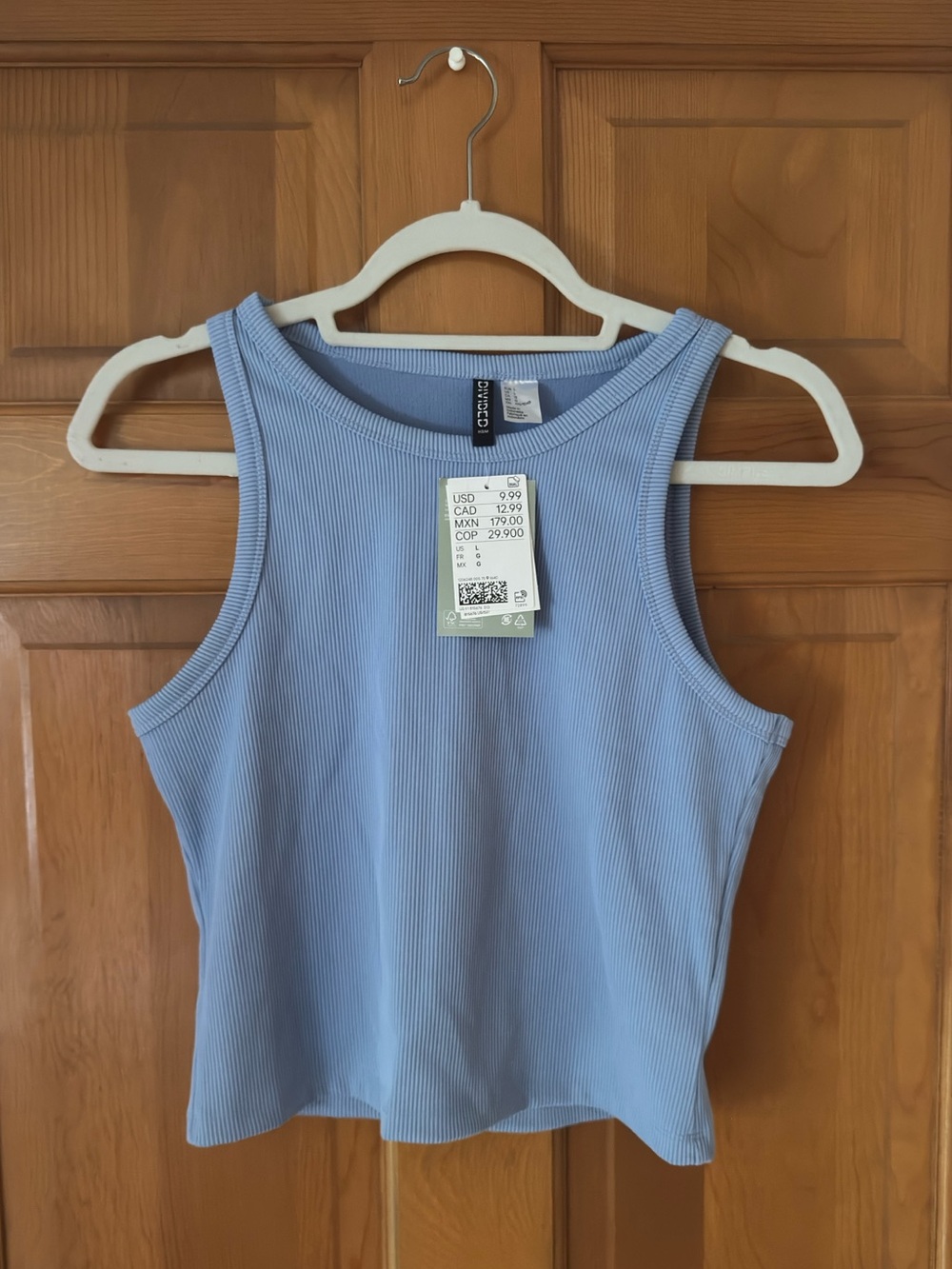 Divided Ribbed Tank Crop Top